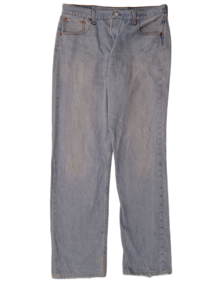 Męskie jeansy LEVI'S 501 Straight W36 L31 Niebieskie bawełniane