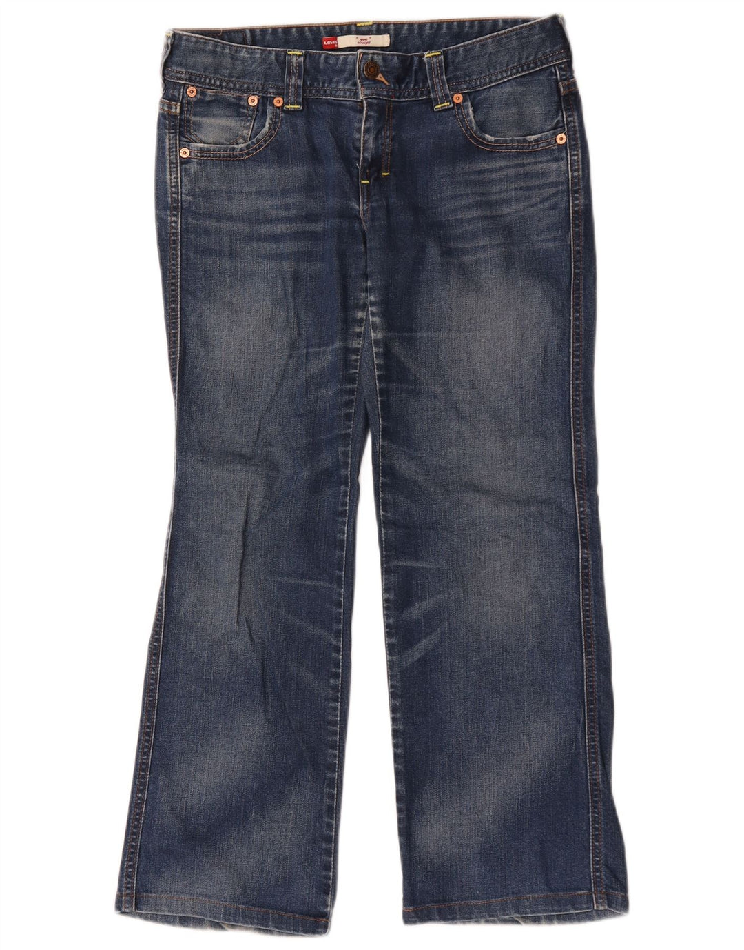 Damskie dżinsy Levi's Eve Straight W34 L27 Niebieskie