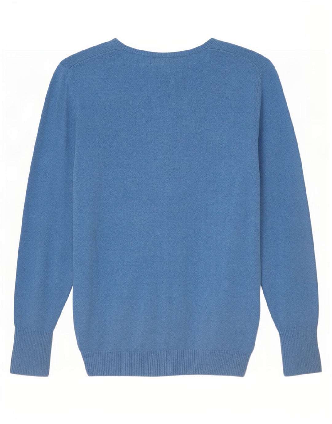 Męski sweter z dekoltem w kształcie litery V Eddie Bauer, mały, niebieski, bawełniany