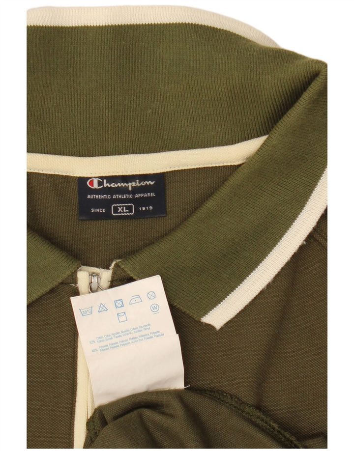 Męska koszulka polo Champion XL, bawełniana w kolorze khaki