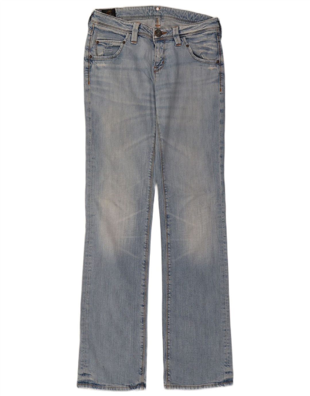 LEE Damskie jeansy Jinx Distressed Bootcut W31 L35 Niebieskie bawełniane