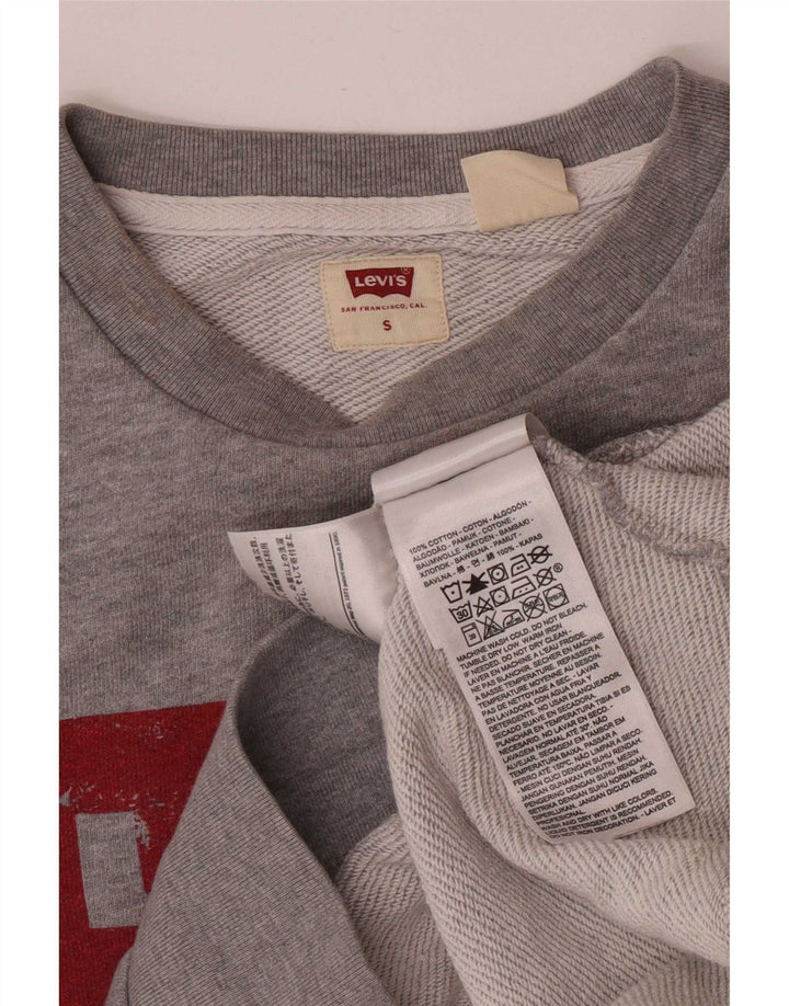 Męska bluza z grafiką Levi's, mała, szara, bawełniana