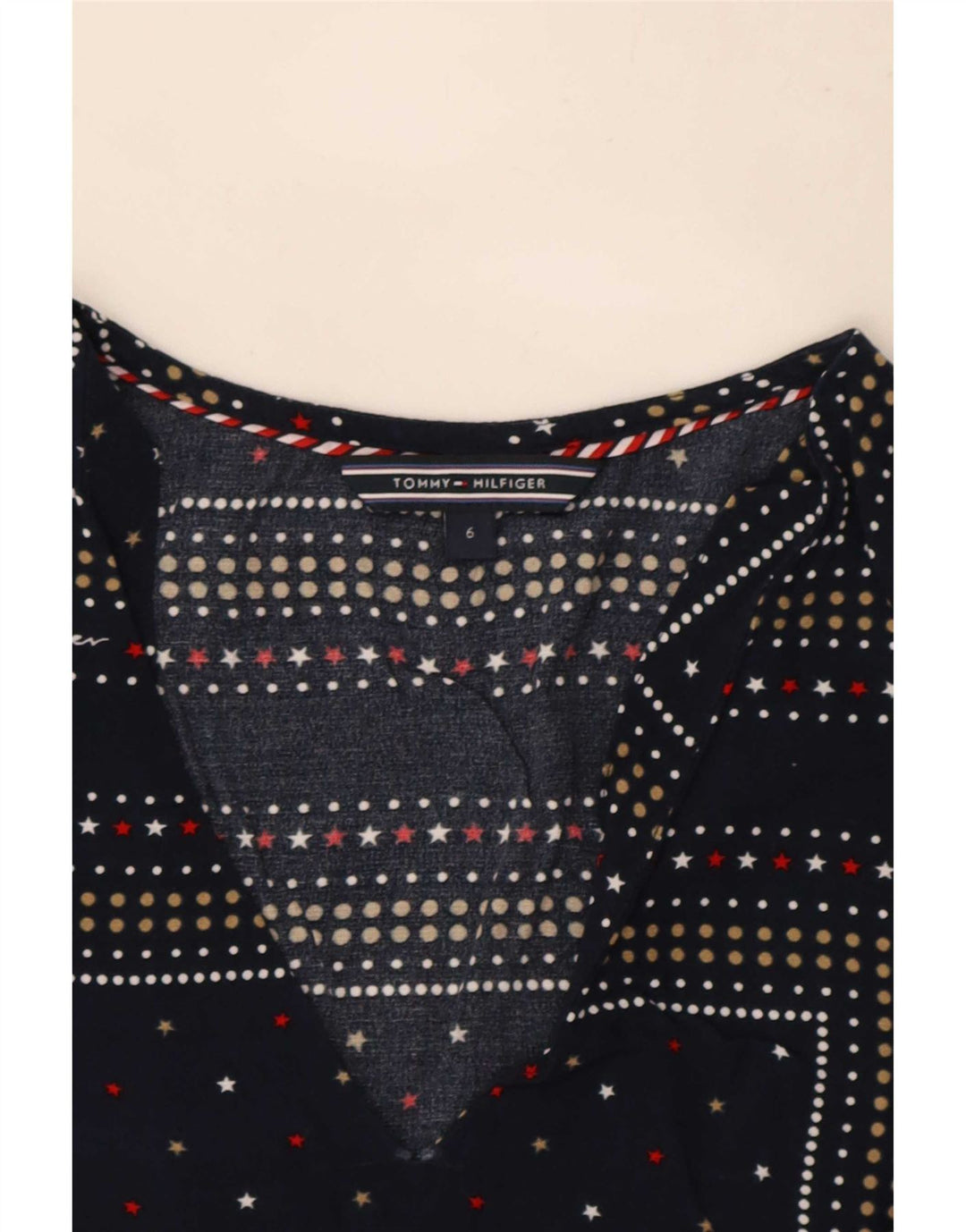 Bluzka damska Tommy Hilfiger Top US 6 Średni granatowy w cętki