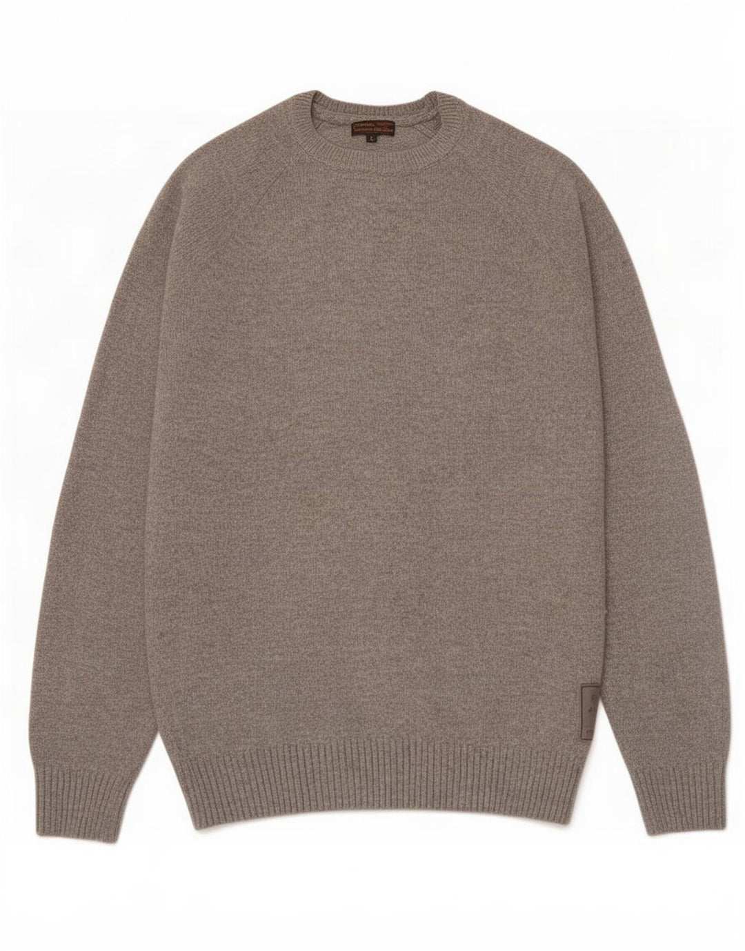 Męski sweter Barbour z dekoltem w łódkę, duży, szary, wełniany