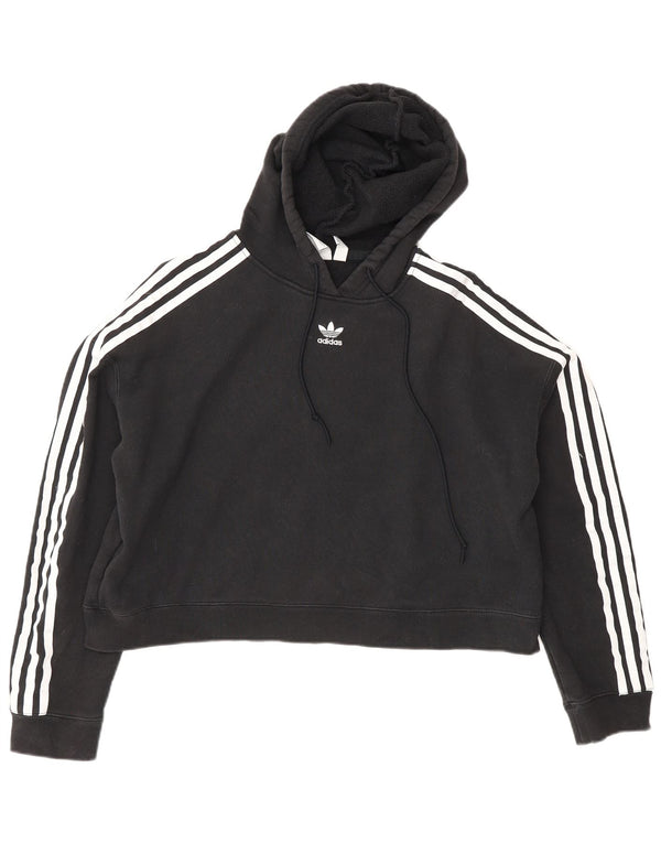Damska bluza z kapturem Adidas Oversized UK 12 Średnia czarna bawełna