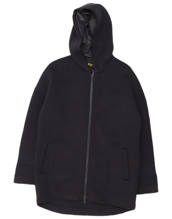 Refrigiwear damski, oversize'owy płaszcz wiatrówkowy z kapturem UK 6 XS, czarny