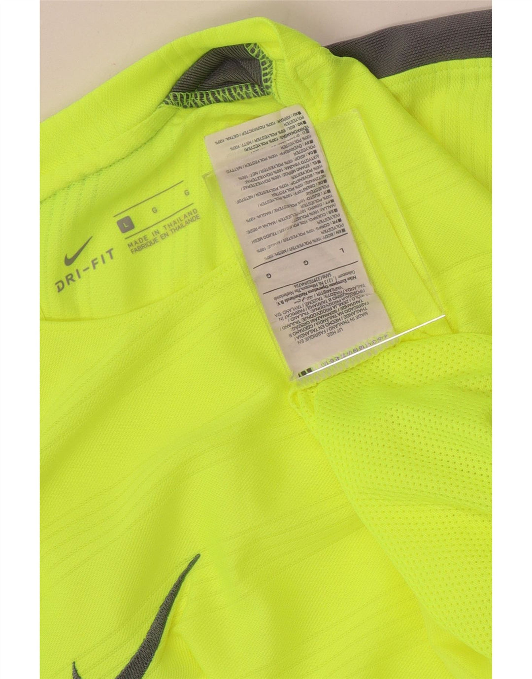 Męski T-shirt Nike Dri Fit, duży, zielony poliester z blokami kolorów
