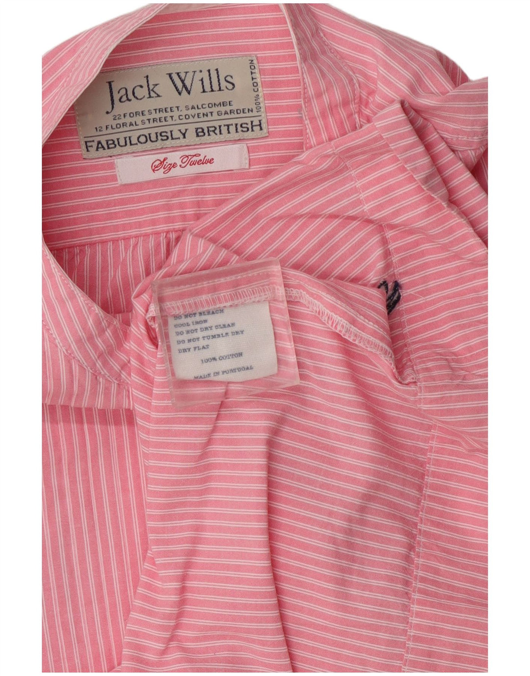 Damska koszula pulowerowa z krótkim rękawem Jack Wills UK 12 w średnie różowe paski