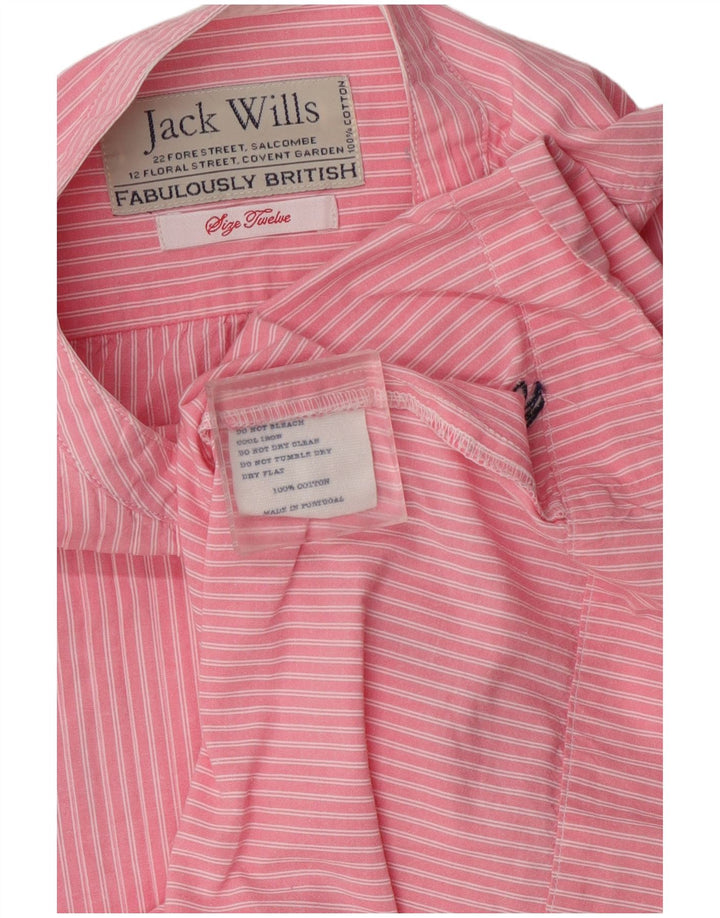 Damska koszula pulowerowa z krótkim rękawem Jack Wills UK 12 w średnie różowe paski