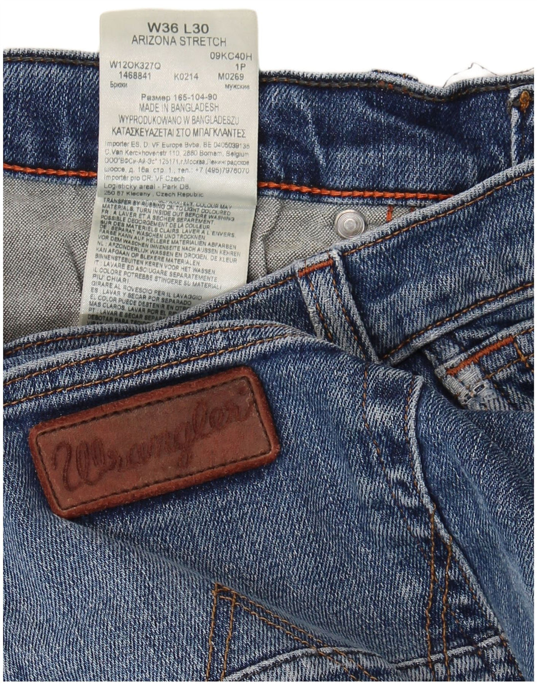Męskie jeansy WRANGLER Arizona Stretch W36 L30 Niebieskie, bawełniane