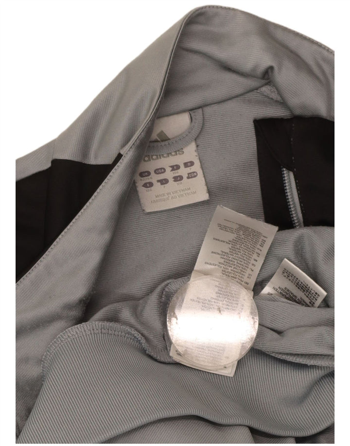 ADIDAS Mens Tracksuit Top Jacket UK 42/44 Large Grey Colourblock Polyester