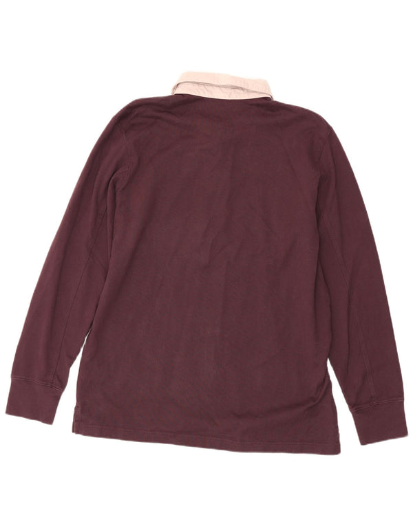 Męska koszulka polo do rugby Adidas z długim rękawem, duża, fioletowa bawełna