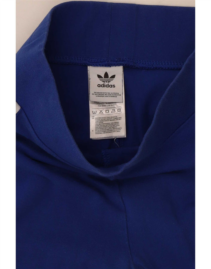 Legginsy Damskie Adidas UK 8 Małe Niebieskie Bawełniane