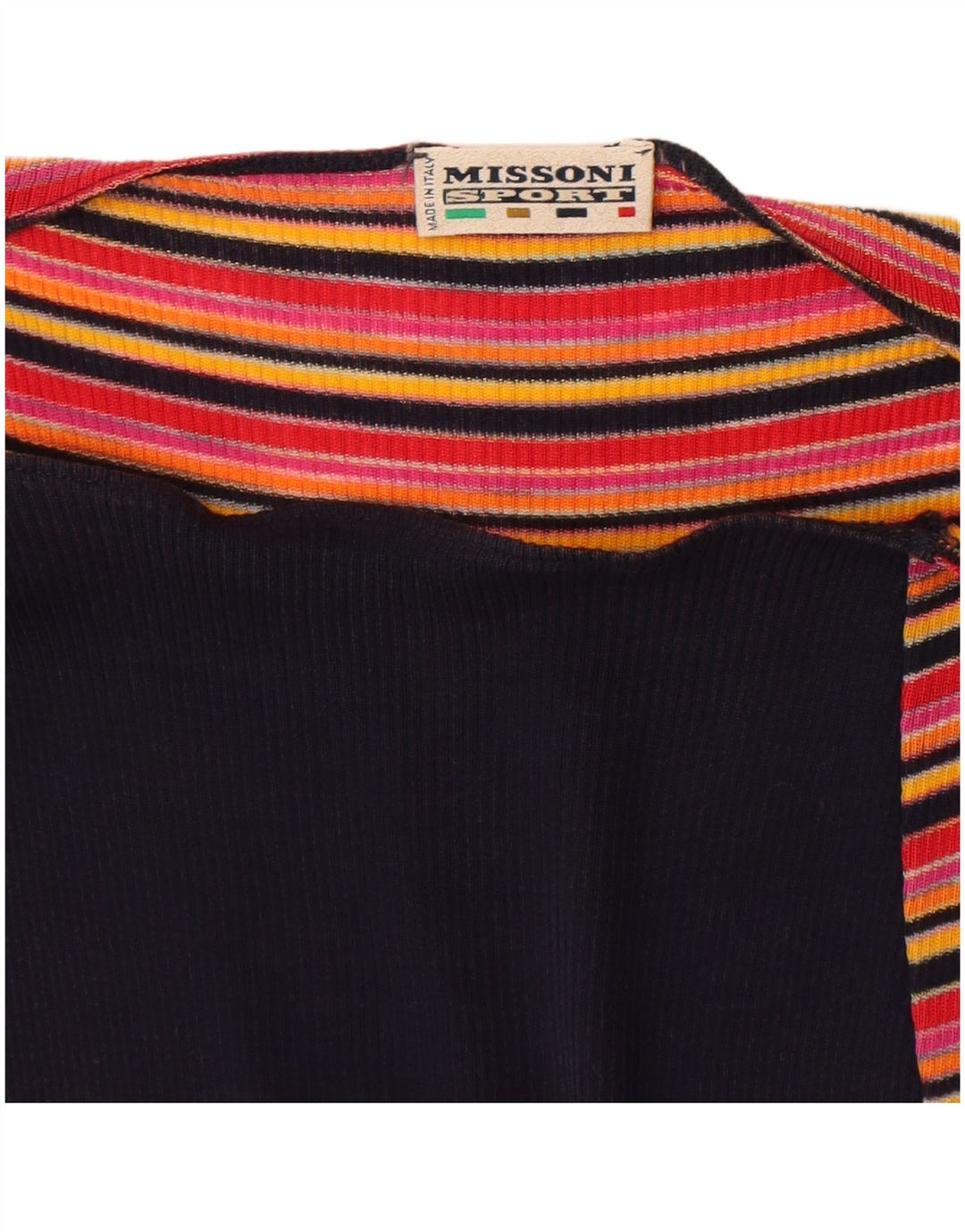 Damska sukienka maxi Missoni w abstrakcyjny wzór UK 4 XS, bawełniana w granatowe paski