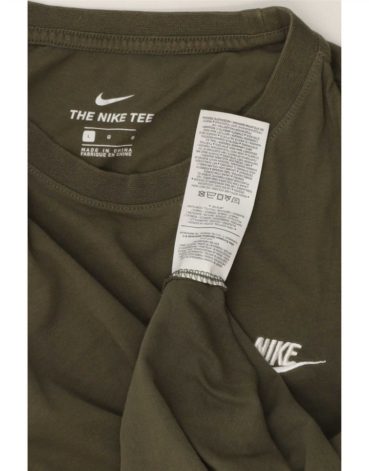 T-shirt męski Nike, duży, bawełniany khaki