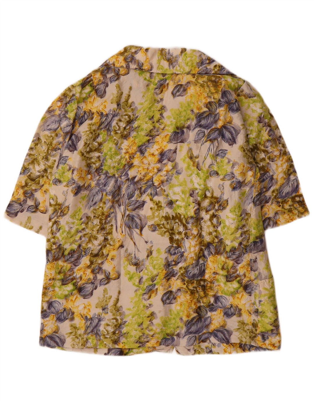 Damska marynarka VINTAGE zapinana na 4 guziki UK 16, duża, wielobarwna w kwiaty