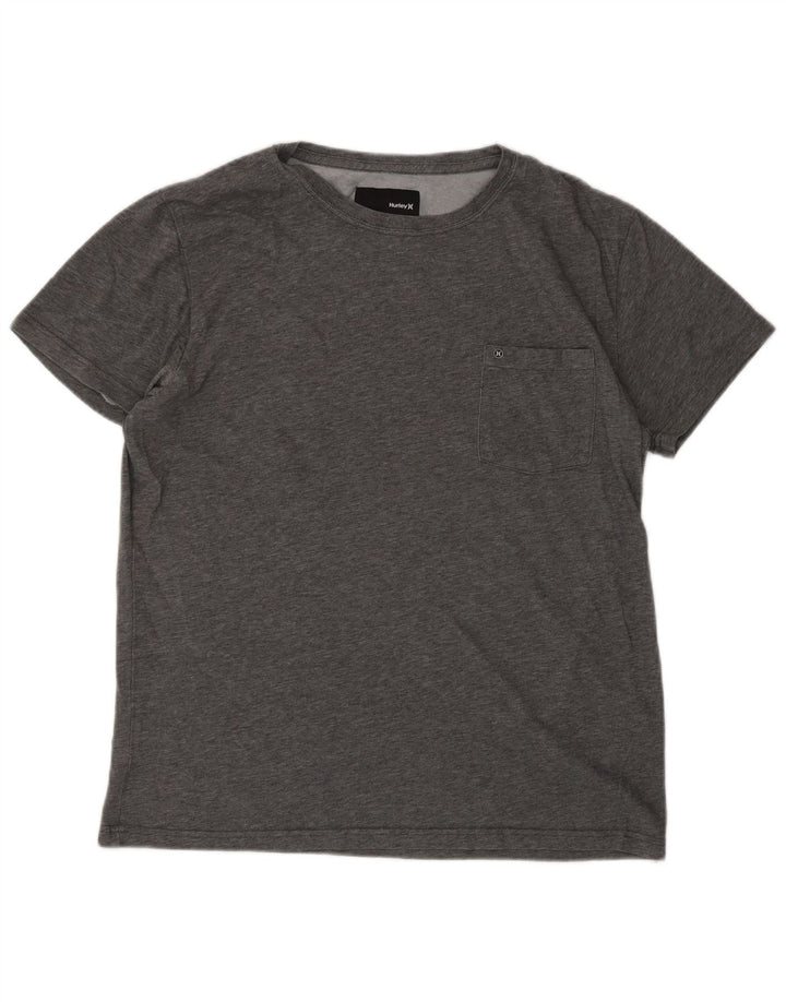 HURLEY Mens Dri Fit T-Shirt Top Medium Grey Cotton
