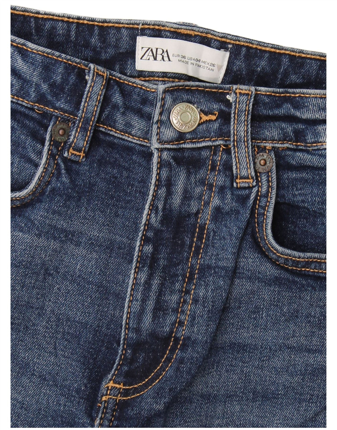 Jeansy damskie Bootcut Zara EU 36 XS W26 L25 Granatowe