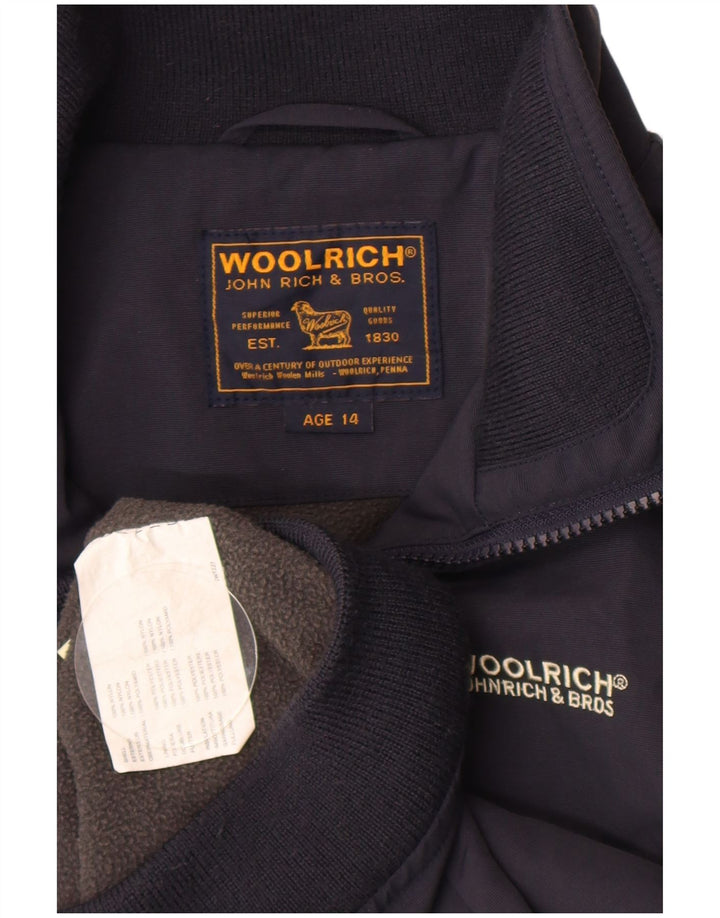 Kurtka bomberka chłopięca Woolrich 13-14 lat, granatowa, nylonowa