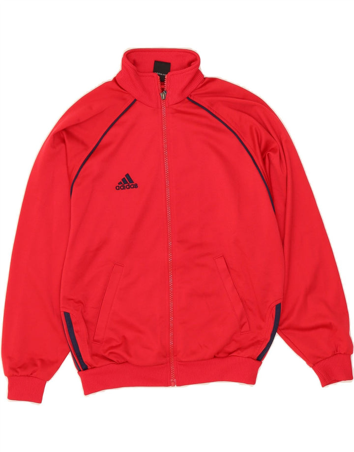 ADIDAS Boys Tracksuit Top Jacket 11-12 Years Red Polyester Sports Vintage Adidas and Second-Hand Adidas from Messina Hembry 