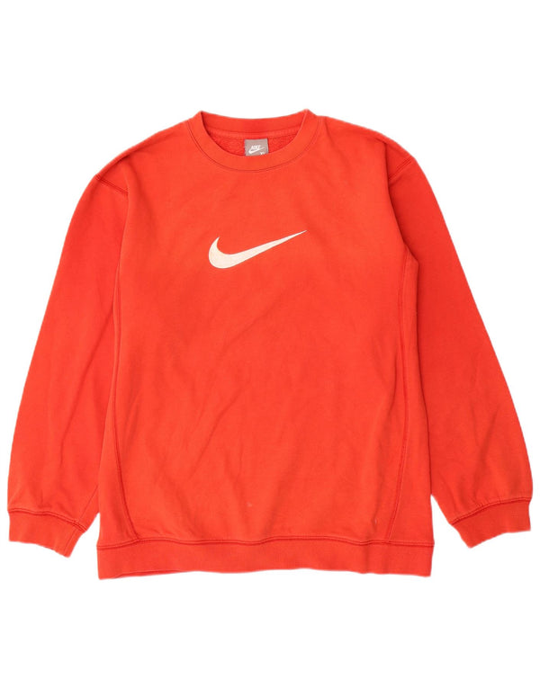 Chłopięcy sweter z grafiką NIKE, 13-14 lat, XL, pomarańczowy, bawełniany