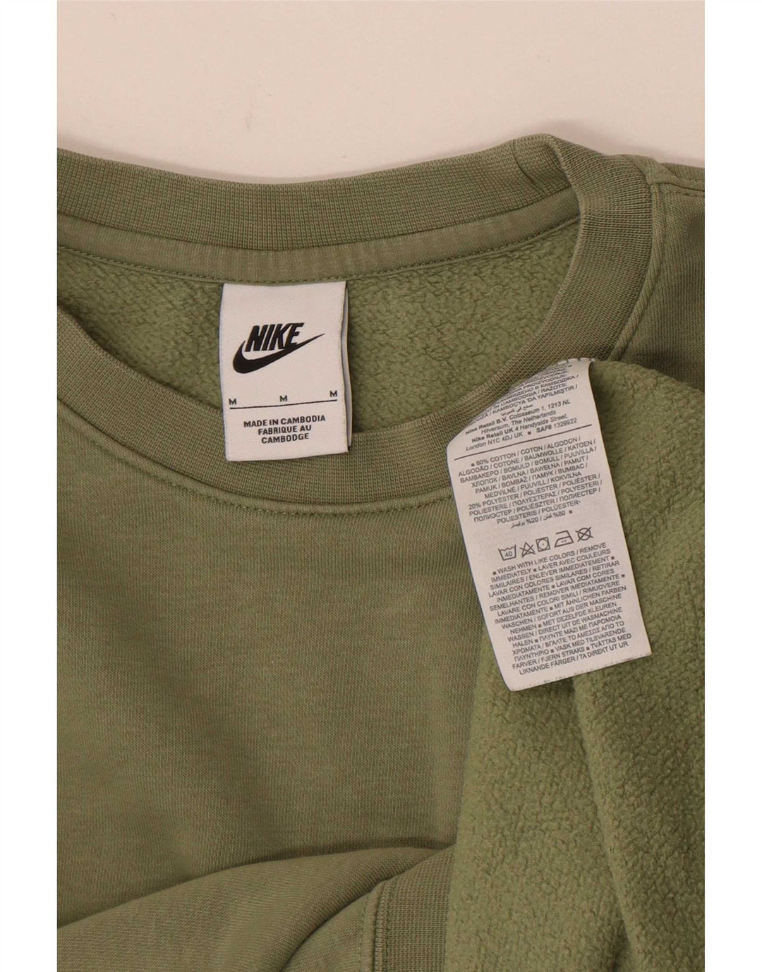 Męska bluza dresowa Nike, średnia, zielona, bawełniana, sportowa