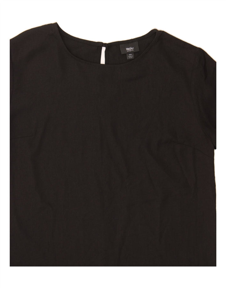MOSSIMO Womens Drop Waist Dress UK 14 Medium Black Polyester Vintage Mossimo and Second-Hand Mossimo from Messina Hembry 