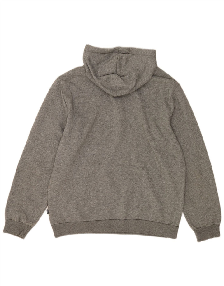 Męski sweter z kapturem Puma z grafiką, średnioszary, bawełniany w cętki