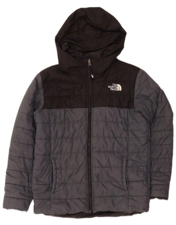Wyściełana kurtka chłopięca z kapturem The North Face 11-12 lat, szara