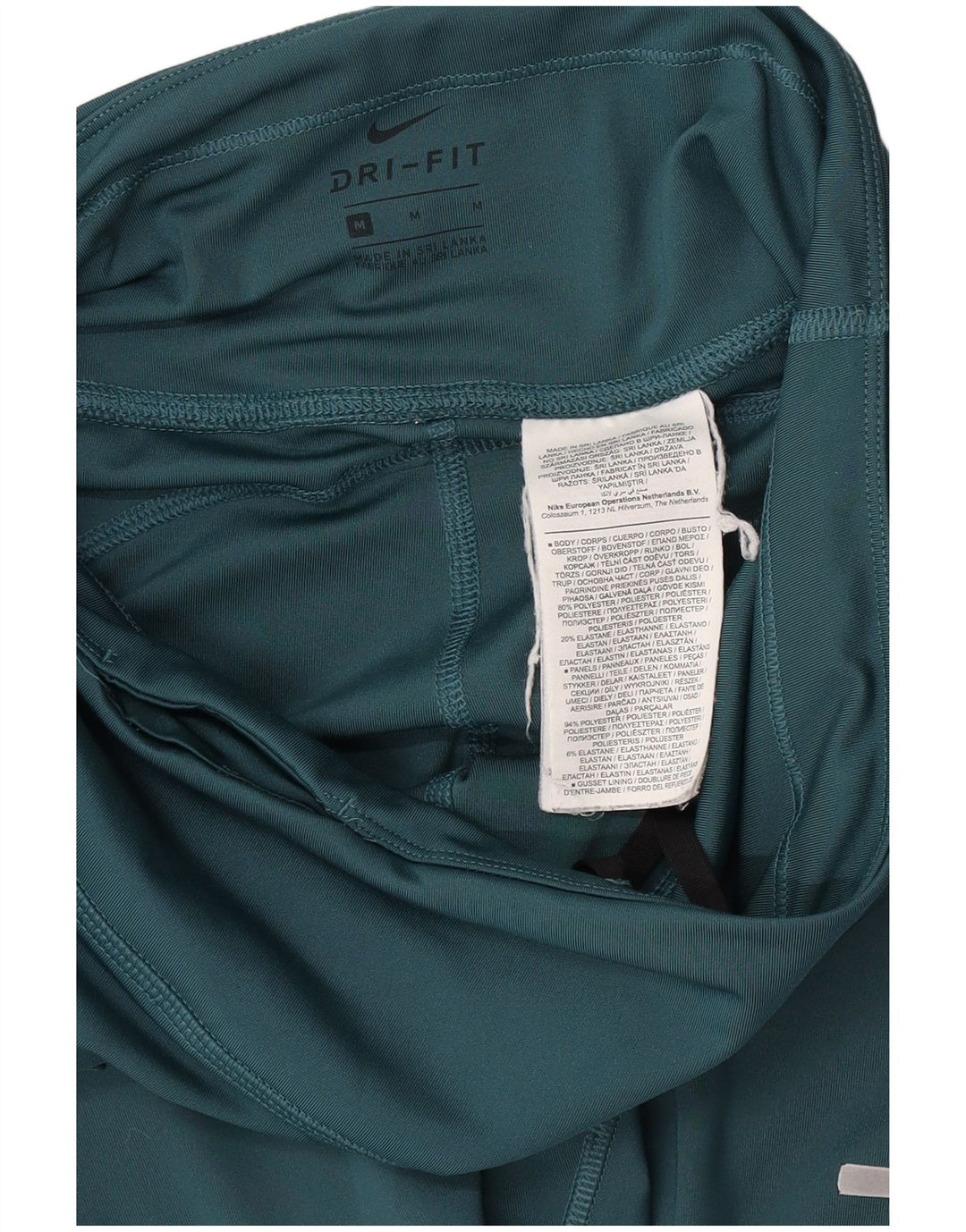 Damskie legginsy Nike Dri Fit Graphic UK 12, średni zielony poliester
