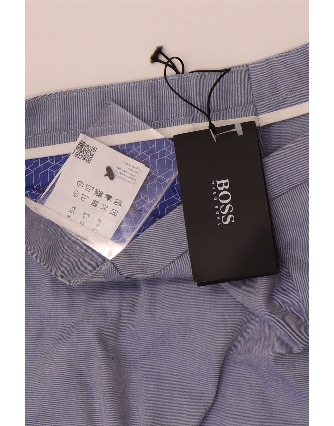 Męskie spodnie typu slim chino Hugo Boss W34 L33 niebieskie