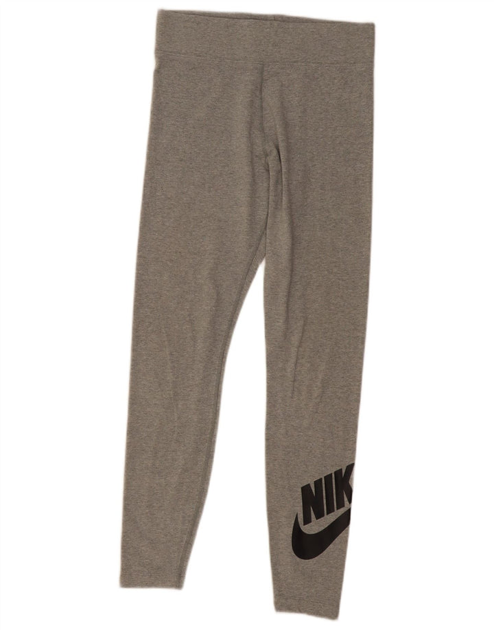 Legginsy damskie Nike UK 12, średnioszare, bawełniane