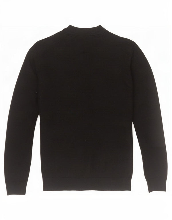 Zara Męski sweter z golfem XL, czarny akryl