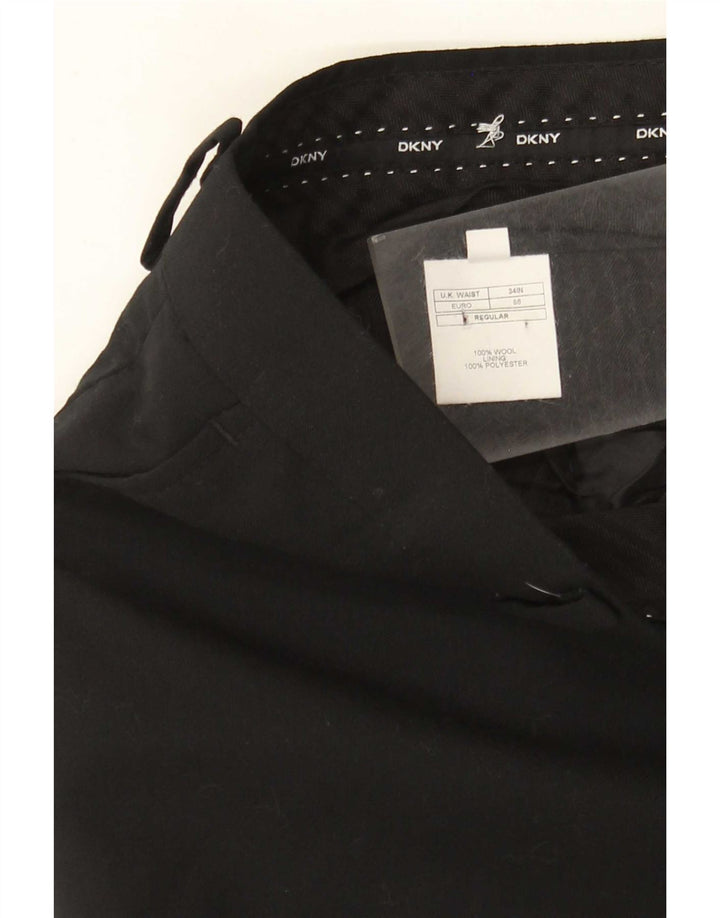 Męskie spodnie codzienne Dkny W34 L31 Czarna wełna