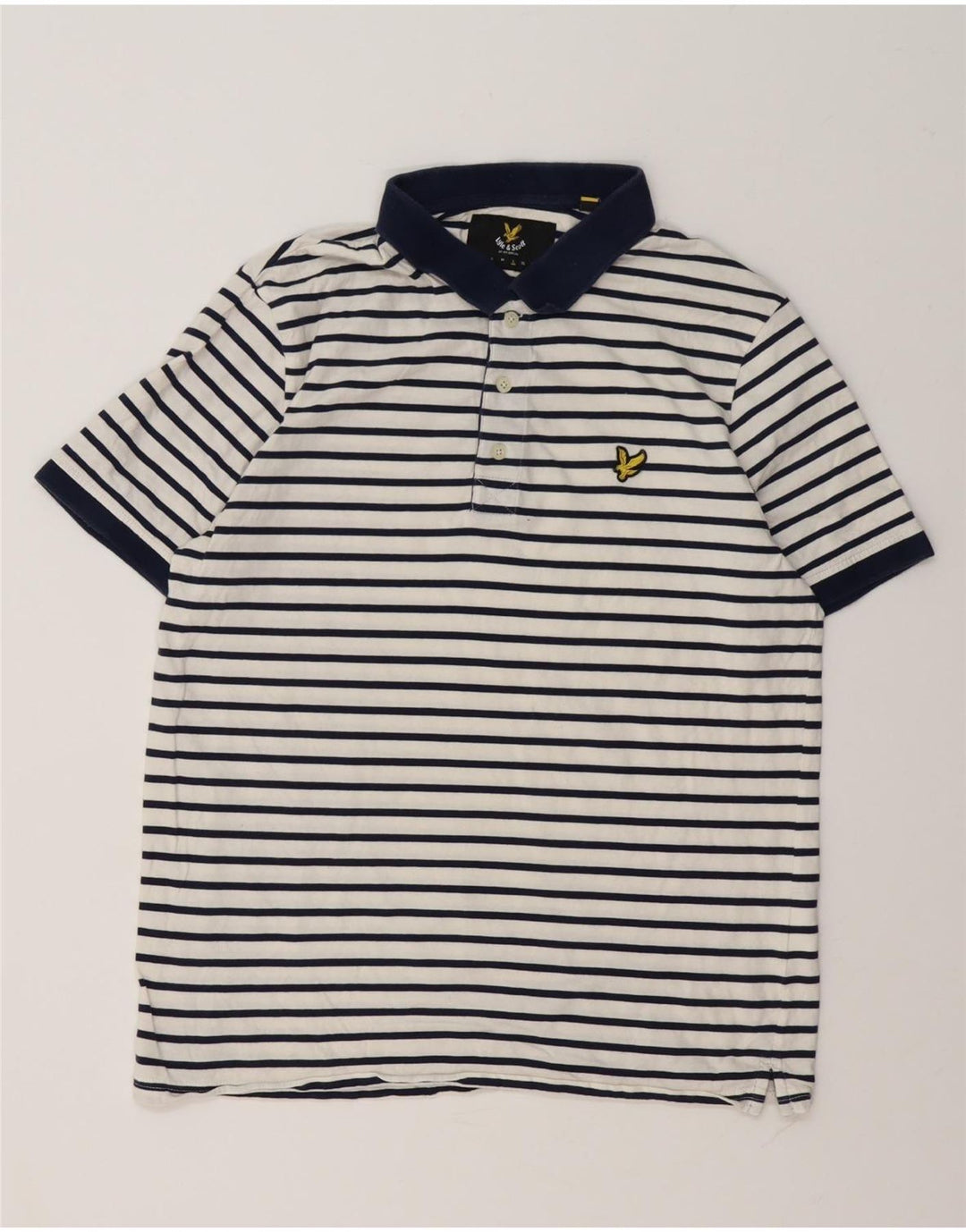Męska koszulka polo Lyle & Scott, duża, bawełniana w białe paski