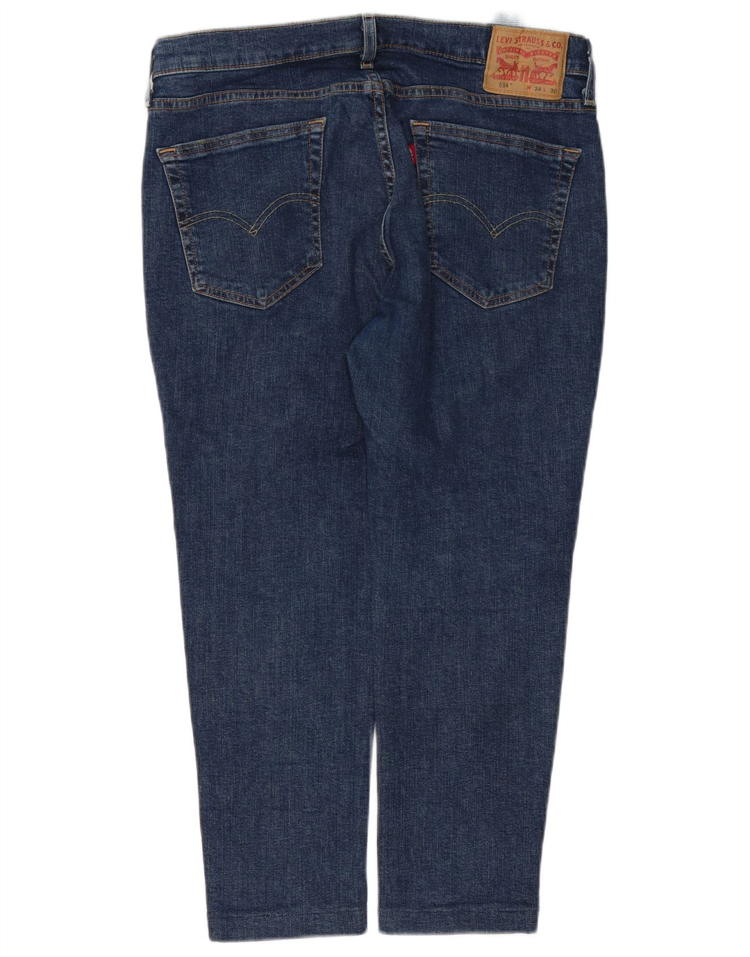 Męskie jeansy Levi's 514 Cropped W34 L24 Granatowa bawełna