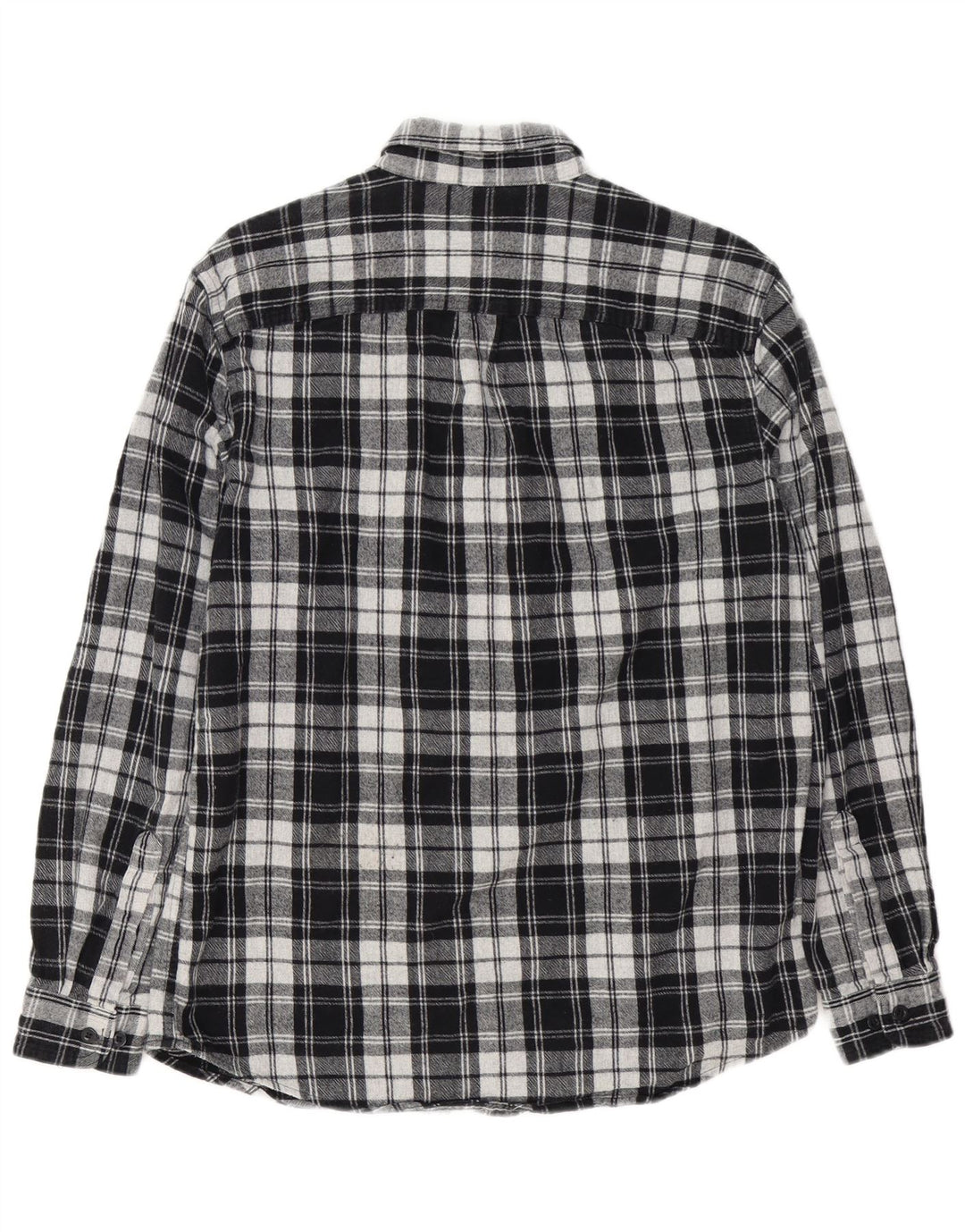 L.L.Bean Męska koszula flanelowa o lekko dopasowanym kroju, w średnią czarną kratę, bawełnianą