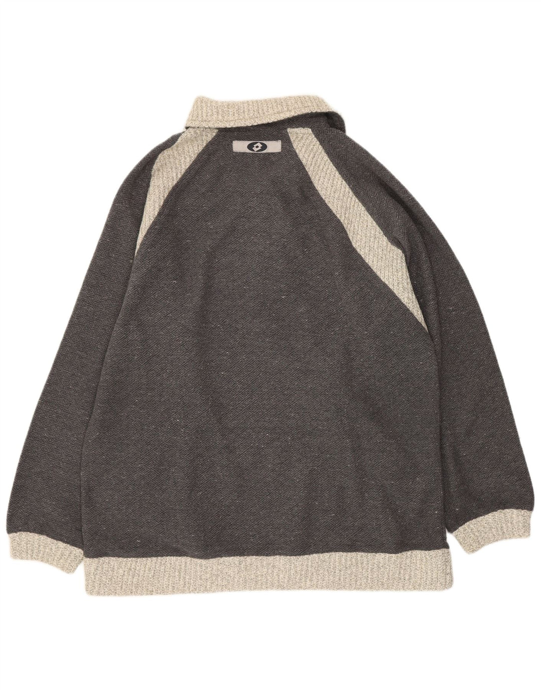Damski sweter oversize Lotto z golfem UK 12, średni szary nakrapiany