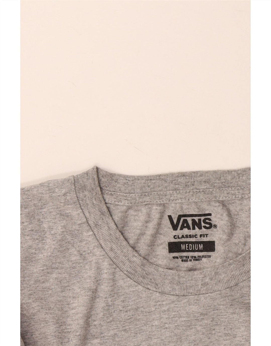 Męski T-shirt VANS o klasycznym kroju, średnioszary, bawełniany