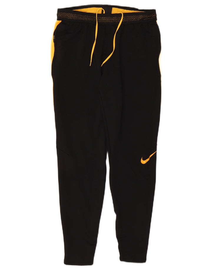 Męskie spodnie dresowe Nike Dri Fit, mały, czarny poliester z blokami kolorów