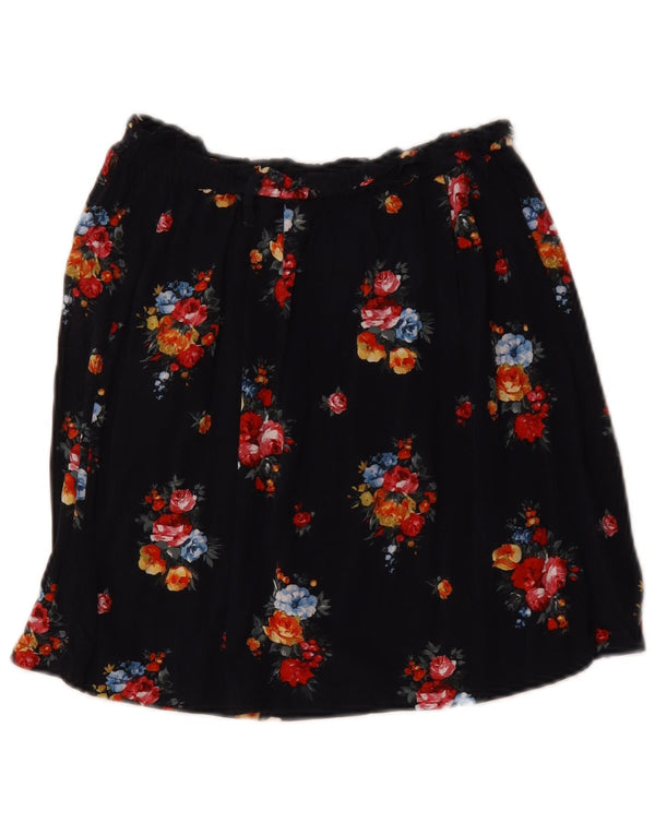 Damska spódnica w kształcie litery A Oasis UK 8 Small W26 Granatowa w kwiaty wiskoza