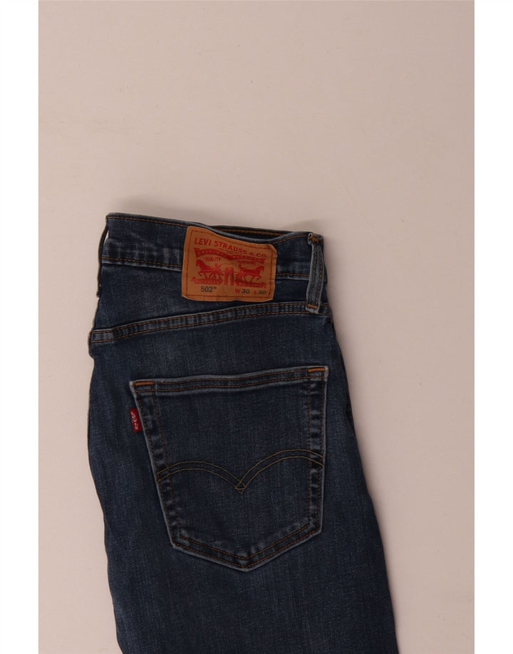 Męskie jeansy LEVI'S 502 zwężane W30 L30, niebieska bawełna