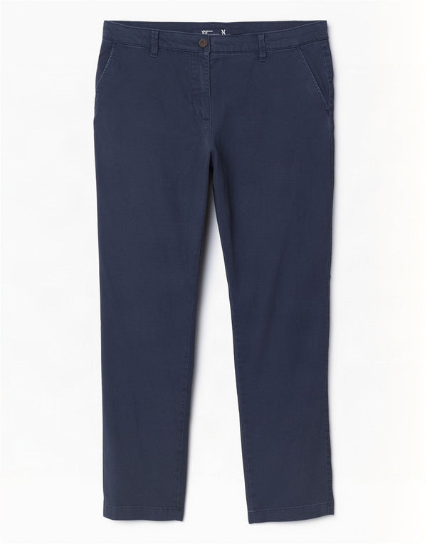 Crew Clothing Damskie proste spodnie chino UK 14 duże W34 L28 granatowe