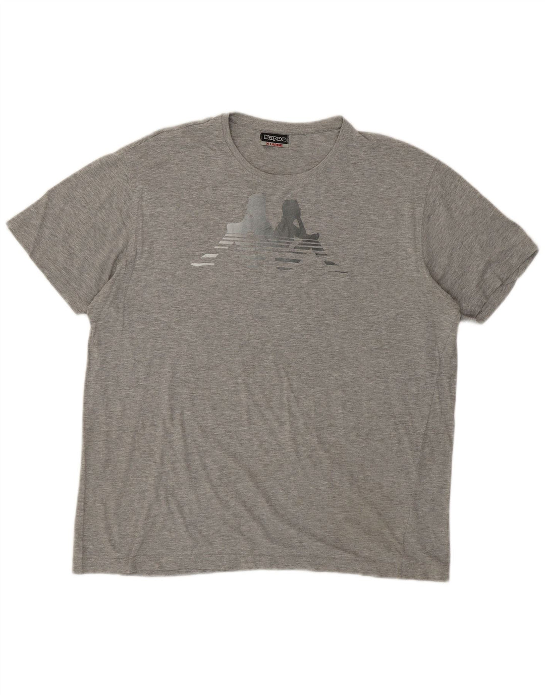 Damska koszulka z grafiką KAPPA Top UK 18 XL, szara bawełna