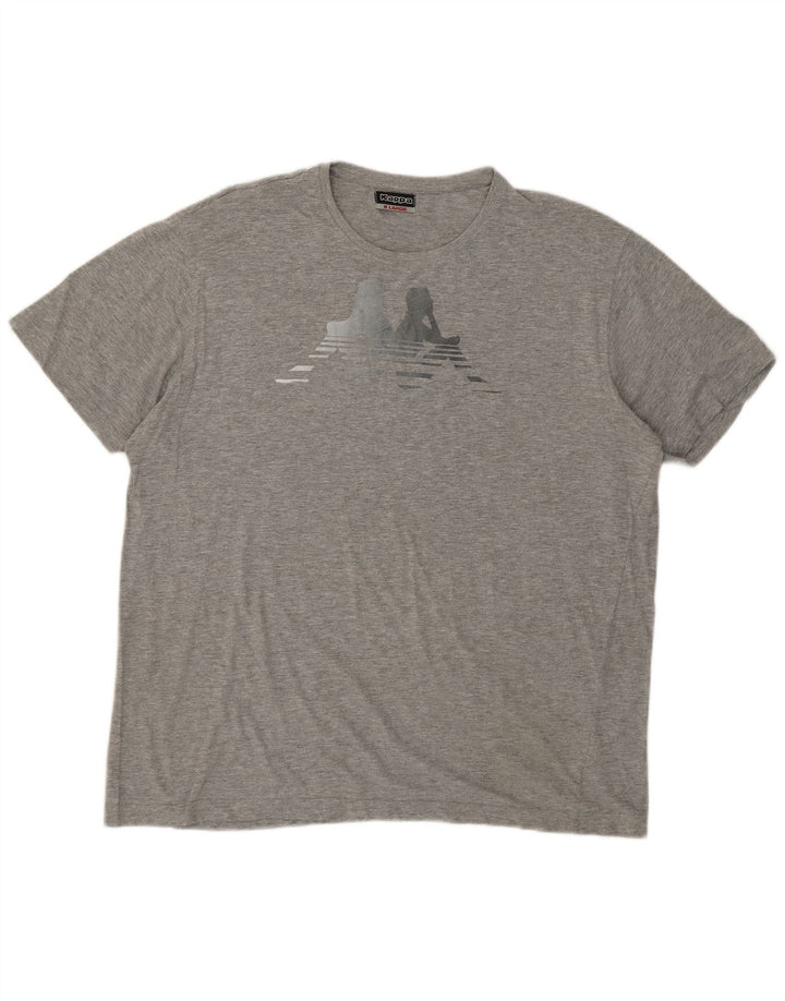 Damska koszulka z grafiką KAPPA Top UK 18 XL, szara bawełna