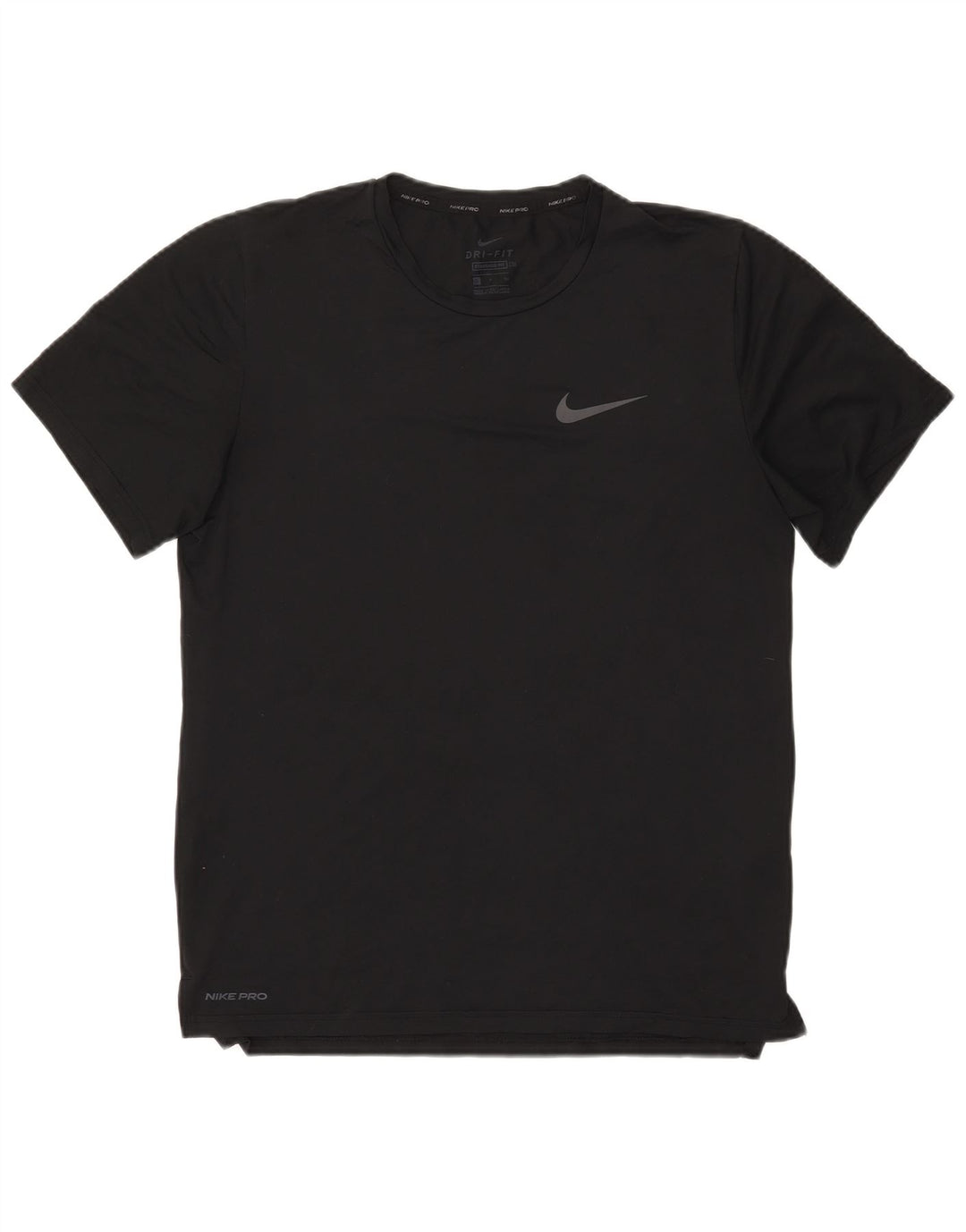 Męski T-shirt NIKE Dri Fit o standardowym kroju, mały, czarny poliester