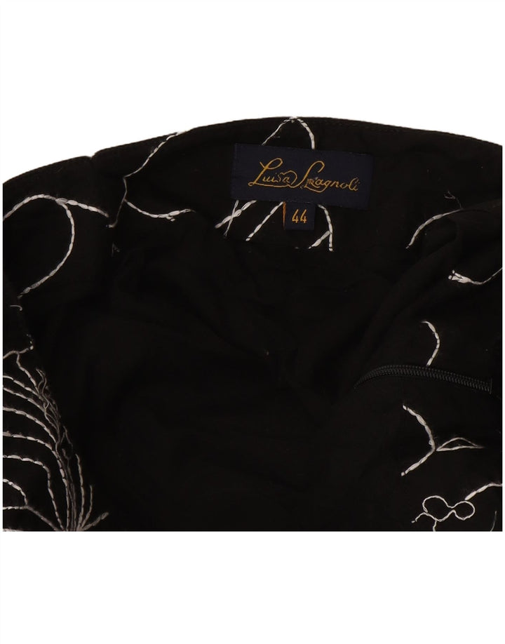 Damska spódnica w kształcie litery A Luisa Spagnoli IT 44 Medium W28 Czarny kwiatowy