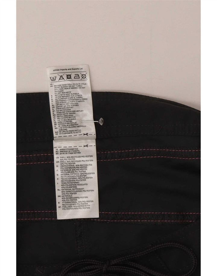 Damskie spodenki kąpielowe Adidas UK 8, małe, czarne, poliestrowe