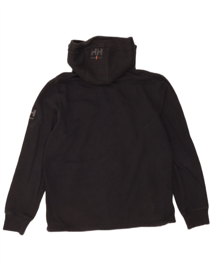 Męski sweter z kapturem i zamkiem błyskawicznym Helly Hansen, duży, czarny, bawełniany