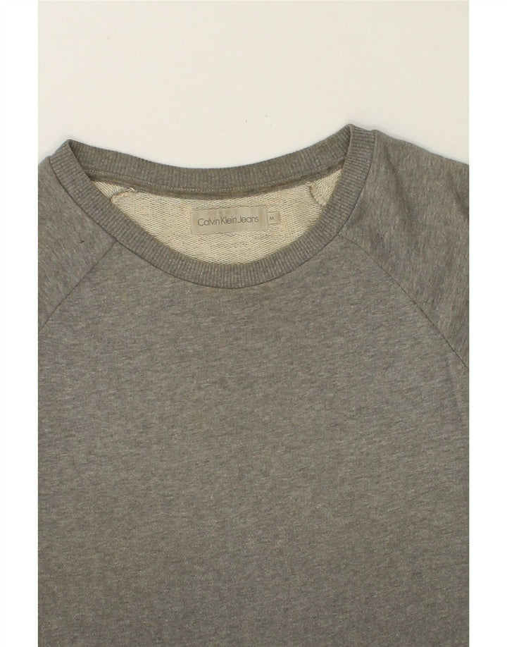 CALVIN KLEIN JEANS Womens Sweatshirt Jumper UK 14 Medium Grey Cotton Vintage Calvin Klein Jeans and Second-Hand Calvin Klein Jeans from Messina Hembry 
